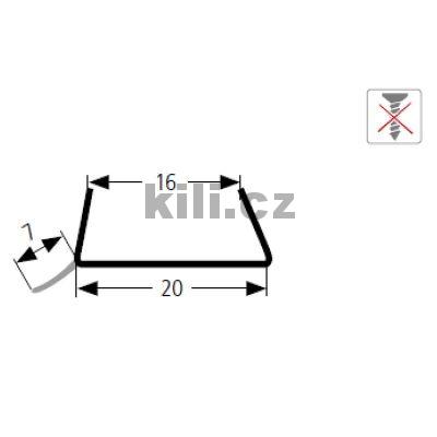 Profil t�sn�c� transparentn� k soklu 16 mm L16/tr