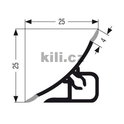 Profil t�sn�c� nerez L25/Ne