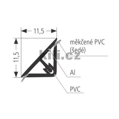 Profil t�sn�c� antracit(RAL7016) L20/03/An