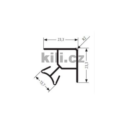 Roh soklu 90� ostr�, b�l� lesk S120/i/02L