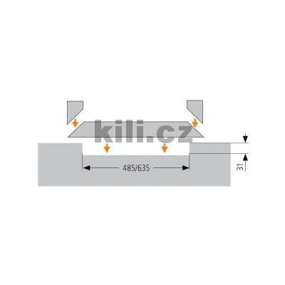 Modul v��ez pod my�ku 450 mm nerez brou�en� MVYREZ450/Ne