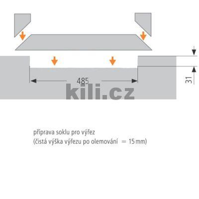 Modul v��ez pod my�ku 450mm �ern� MVYREZ450/01