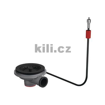 S�tkov� ventil oto�n� 3 1/2" Colorline s odbo�kou na p�epad, �ern� mat, pro granitov� a tectonite d�ezy
