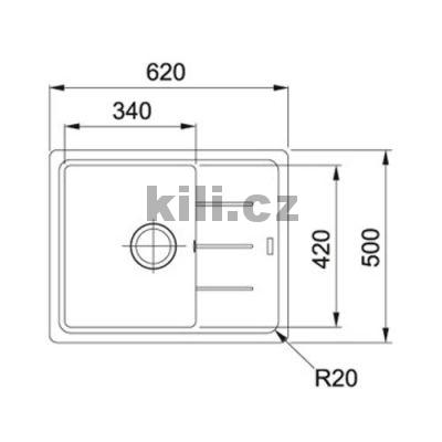 D�ez BFG 611-62 3 1/2" 620x500mm �ed� k�men