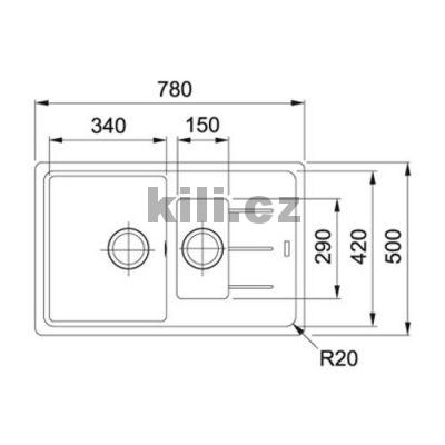 D�ez BFG 651-78 3 1/2" 780x480mm �ed� k�men