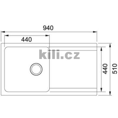 D�ez OID 611 3 1/2" 940x510 mm �ern�