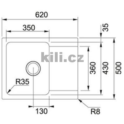 D�ez OID 611-62 3 1/2" 620x500 mm �ern�