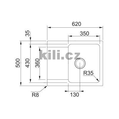 D�ez OID 611-62 3 1/2" 620x500 mm �ern�