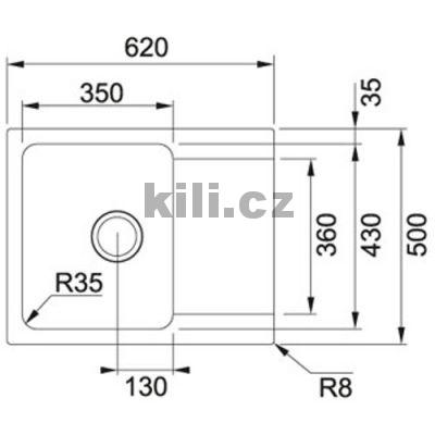 D�ez OID 611-62 3 1/2" 620x500 mm �ed�