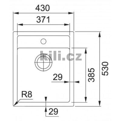 D�ez SID 610-40 b�l� 430x530 mm