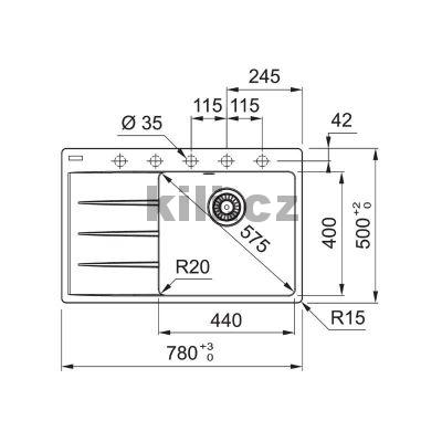 D�ez CNG 611-78 TL/7 p�skov� mel�r, odkap vlevo, horn�