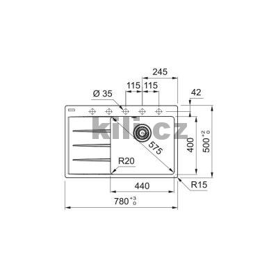 D�ez  CNG 611-78 TL/2 b�l� led 3 1/2" odkap�vac� plocha vpravo