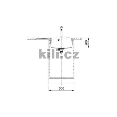D�ez  CNG 611-78 TL/2 b�l� led 3 1/2" odkap�vac� plocha vpravo