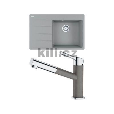 V�ce informac� o v�robku Set G227 d�ez CNG 611-78 TL/7 �ed� k�men, odkap�vac� plocha vlevo + baterie FC 3055.084 ORBIT chrom/�ed� k�men