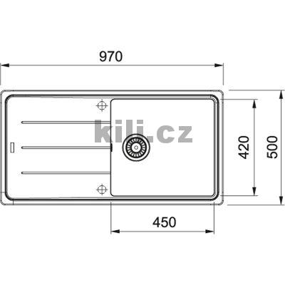 D�ez BFG 611 3 1/2" 970x500mm �ern� matn�