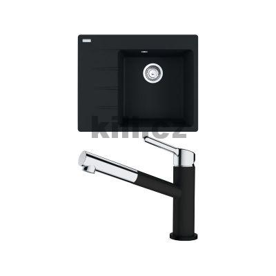 V�ce informac� o v�robku Set G223M� d�ez CNG 611-62 TL/7 matn� �ern�, odkap�vac� plocha vlevo + baterie FC 3055.901 ORBIT matn� �ern�