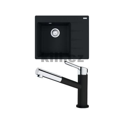 V�ce informac� o v�robku Set G215M� d�ez CNG 611-62 TL/2 matn� �ern�, odkap�vac� plocha vpravo + baterie FC 3055.901 ORBIT matn� �ern�