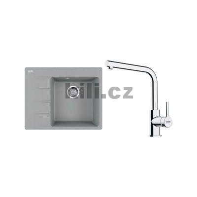 V�ce informac� o v�robku Set G248�K d�ez CNG 611-62 TL/7 �ed� k�men, odkap�vac� plocha vlevo + baterie FS 3230.031 LINA SMART chrom