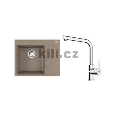 V�ce informac� o v�robku Set G249KA d�ez CNG 611-62 TL/2 ka�m�r, odkap�vac� plocha vpravo + baterie FS 3230.031 LINA SMART chrom