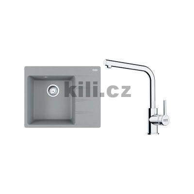 V�ce informac� o v�robku Set G249�K d�ez CNG 611-62 TL/2 �ed� k�men, odkap�vac� plocha vpravo + baterie FS 3230.031 LINA SMART chrom