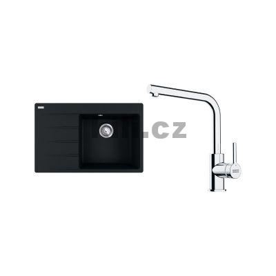 V�ce informac� o v�robku Set G250O d�ez CNG 611-78 TL/7 onyx, odkap�vac� plocha vlevo + baterie FS 3230.031 LINA SMART chrom