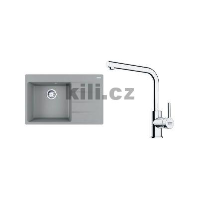 V�ce informac� o v�robku Set G251�K d�ez CNG 611-78 TL/2 �ed� k�men, odkap�vac� plocha vpravo + baterie FS 3230.031 LINA SMART chrom