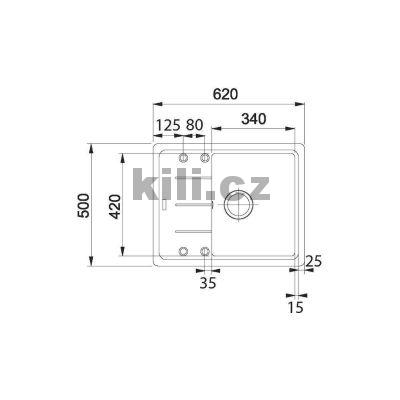 Set G262O d�ez BFG 611-62 onyx + baterie FS 3230.031 LINA SMART chrom