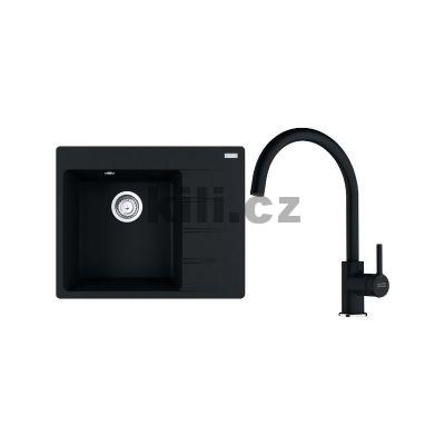 V�ce informac� o v�robku Set G270O d�ez CNG 611-62 TL/2 onyx, odkap�vac� plocha vpravo + baterie FC 6018.071 LINA onyx