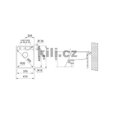 Set G273O d�ez MRG 610-37 RTL onyx + baterie FC 6018.071 LINA onyx