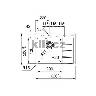 Set G249 �B CNG 611-62 TL/2 �ed� b�idlice, odkap�vac� plocha vpravo + baterie FS 3230.031