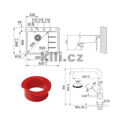 Set SETG284�K, d�ez CNG 611-62 TL/2, 3 1/2" �ed� k�men + baterie FC 6986.501 SMART GLENDA celonerez