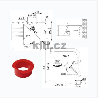 Set SETG288KA, d�ez CNG 611-78 TL/2, 3 1/2" Ka�m�r + baterie FC 6985.501 SMART GLENDA celonerez