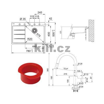 Set SETG291SA, d�ez CNG 611-78 TL/7, 3 1/2" Sahara + baterie FC 6051.082 LINA Sahara