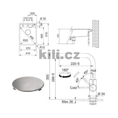 Set SETG295KA, d�ez MRG 610-37 RTL, 3 1/2" Ka�m�r + baterie FC 6986.501 SMART GLENDA celonerez