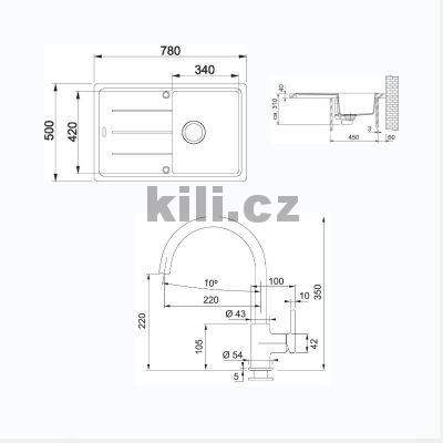 Set SETG279�B, d�ez BFG 611-78, 3 1/2" �ed� b�idlice + baterie FC 6018.088 LINA �ed� b�idlice
