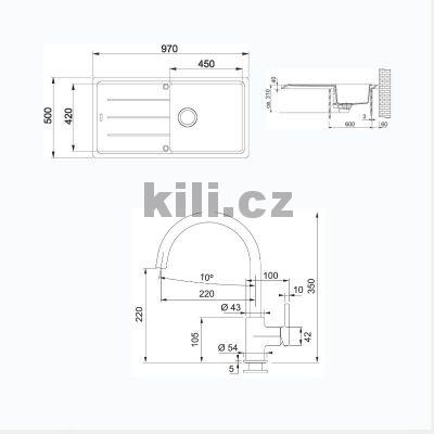 Set SETG280�B, d�ez BFG 611, 3 1/2" �ed� b�idlice + baterie FC 6018.088 LINA �ed� b�idlice
