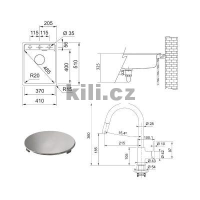 Set SETG293�B, d�ez MRG 610-37 RTL, 3 1/2" �ed� b�idlice + baterie FC 6051.088 LINA �ed� b�idlice