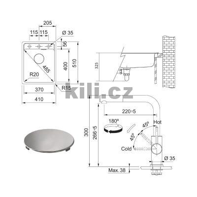 Set SETG295�B, d�ez MRG 610-37 RTL, 3 1/2" �ed� b�idlice + baterie FC 6986.501 SMART GLENDA celonerez