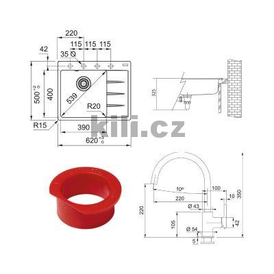 Set SETG270SA, d�ez CNG 611-62 TL/2, 3 1/2" Sahara + baterie FC 6018.082 LINA Sahara