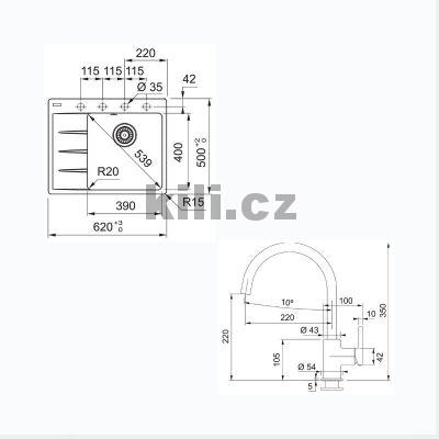 Set SETG269SA, d�ez CNG 611-62 TL/7, 3 1/2" Sahara + baterie FC 6018.082 LINA Sahara