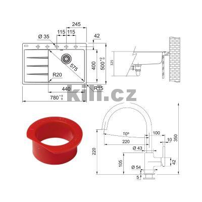 Set SETG272SA, d�ez CNG 611-78 TL/2, 3 1/2" Sahara + baterie FC 6018.082 LINA Sahara