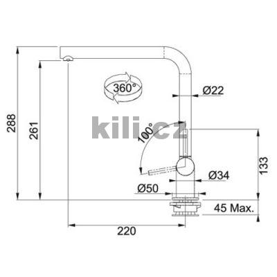 Baterie FN 9311.031 chrom - skl�p�c� pod okno