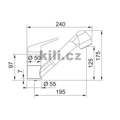 Baterie FC 9547.031 chrom se sprchou