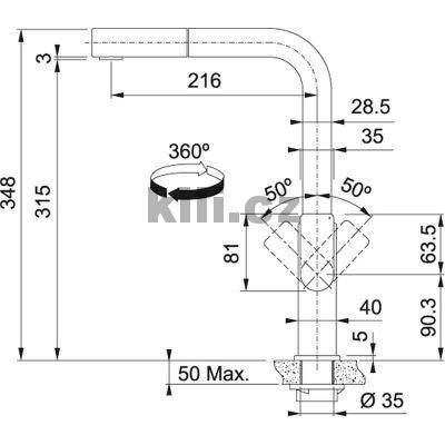 Baterie FC 7853 MYTHOS celonerezov� s vytahovac� koncovkou