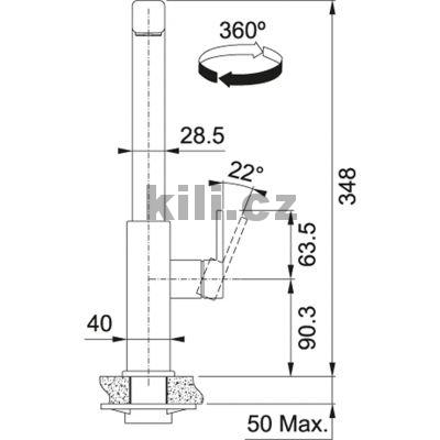 Baterie FC 0442 MYTHOS celonerez �ern� mat s vytahovac� koncovkou