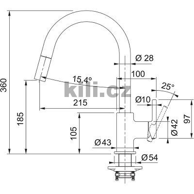 Baterie FC 6051.901 LINA �ern� mat  s vytahovac� koncovkou