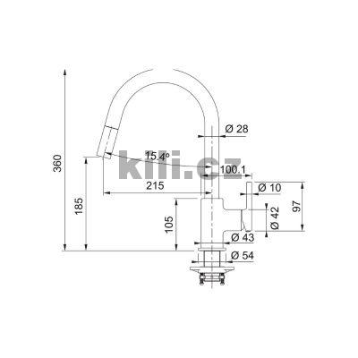 Baterie FC 6051.085 LINA p�skov� mel�r s vytahovac� koncovkou