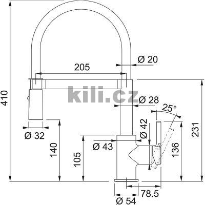 Baterie FC 6085.031 LINA �ern� s vytahovac� koncovkou