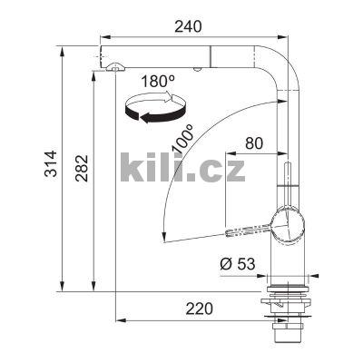 Baterie FN 6560.031 Active New chrom skl�p�c� pod okno s regulac� sprcha/proud