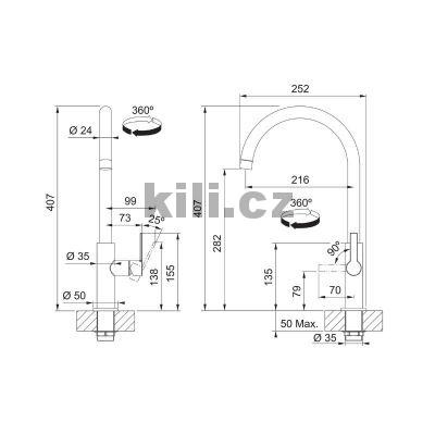 Baterie FS 2838.031 MARIS SLIM chrom